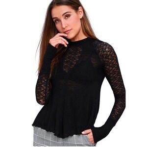 Free People Intimately Women's Lace long sleeve no limits top Size XS